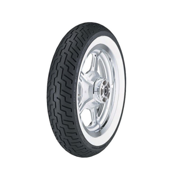 Neumático Dunlop 150/80 B16 71H D404 WT Banda Blanca Ancha TRASERO